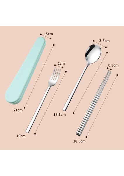 Stil 4 304 Paslanmaz Çelik Çatal Bıçak Kaşık Seti Kaşık Çatal Çubuklarını Saklama Kutusu Sofra Taşınabilir Seyahat Yemek Takımı Mutfak Aksesuarları (Yurt Dışından)