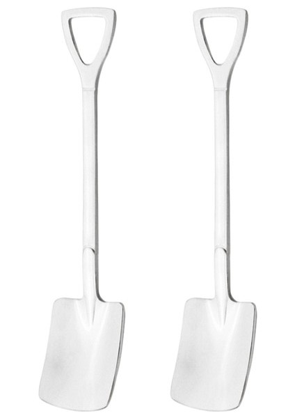 2 Adet Gümüş Gökkuşağı Paslanmaz Çelik Kürek Kaşık Seti Dondurma Karıştırma Kaşığı Aracı Yaratıcı Çay Kaşığı Tatlı Kahve Kaşığı Parti Çatal Bıçak Kaşık Seti (Yurt Dışından)