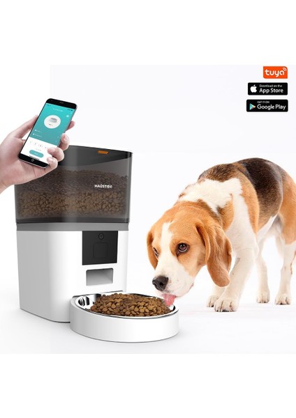 Akıllı Kedi Köpek Otomatik Mama Kabı,wifi Uzaktan Kontrol, 6lt Hazne