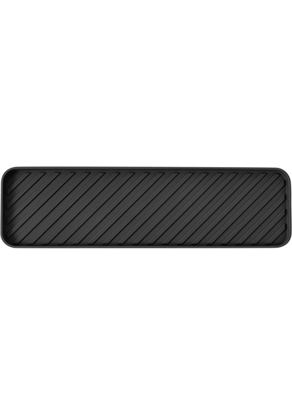 Silikon Düzenleyici Tepsi, Mutfak Lavabo Için Sabun ve Süngerlik, Banyo - Sabunluk Saklama Tepsisi (Koyu Gri) (Yurt Dışından)