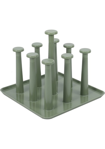 Plastik Cam Bardak Raf Su Kupa Drenaj Kurutma Organizatör Drenaj Tutucu Standı 9 Bardak Ev Mutfak Malzemeleri Sıcak Yeşil (Yurt Dışından)