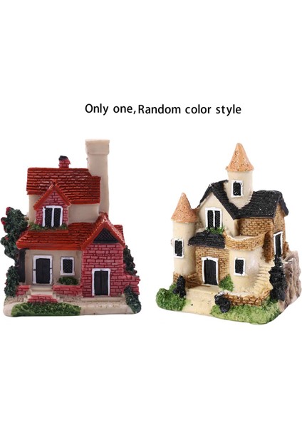 Sevimli Mini Reçine Ev Minyatür Ev Peri Bahçe Peyzaj Ev Bahçe Dekorasyonu Reçine El Sanatları 4 Stilleri Renk Rastgele (Yurt Dışından)