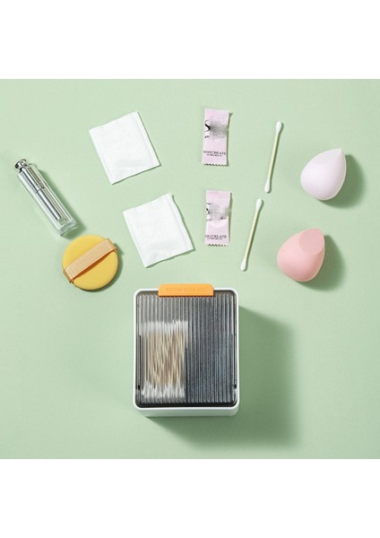 Bağımsız Tasarlanmış Duvara Monte Pamuklu Çubuk Saklama Kutusu, Delikli Serbest Banyo, Tuvalet, Beyaz+Turuncu (Yurt Dışından) fırsatları