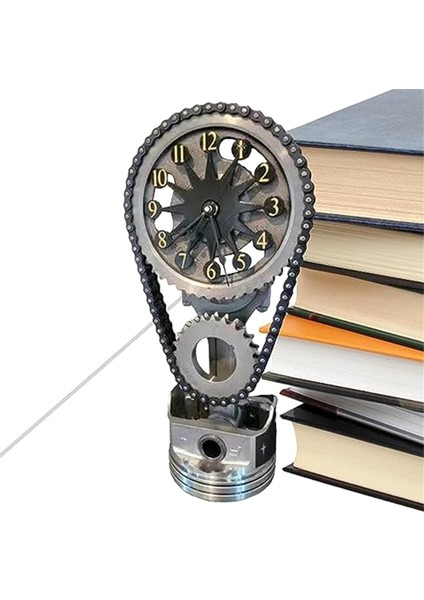 Dönen Dişli Saat Endüstriyel Steampunk Vintage Retro Ev Dekor Saat, Hareketli Dişli Saat, Metal Baskı Dönen Dişli (Yurt Dışından)