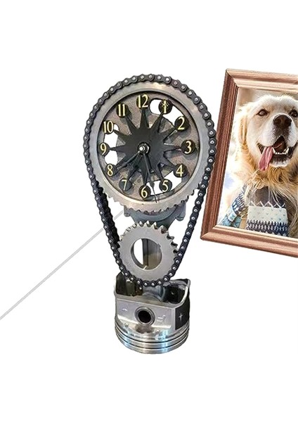 Dönen Dişli Saat Endüstriyel Steampunk Vintage Retro Ev Dekor Saat, Hareketli Dişli Saat, Metal Baskı Dönen Dişli (Yurt Dışından)