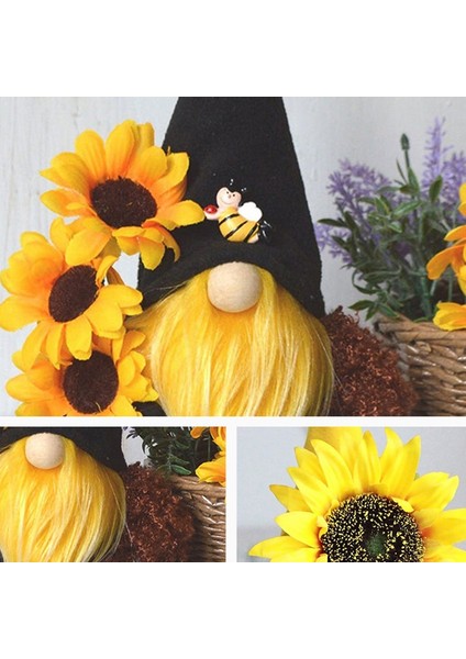 Arı Gnome Bahar Ayçiçeği Bebek Dekor, El Yapımı Bumble Peluş Yüzü Olmayan Bebek Süsleri, Yatak Odası Masaüstü Cüceler Süsler B (Yurt Dışından) fiyatları