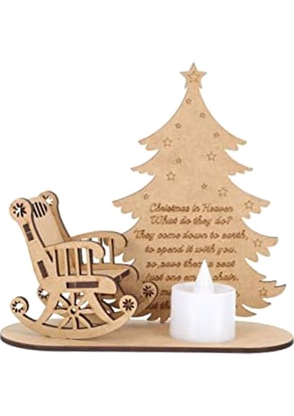 Mum Işığı Masa Mumları Ahşap Sallanan Sandalye Tablescape Dekor Noel Blokları Dekor Noel Ahşap Centerpiece Işaretleri (Yurt Dışından)