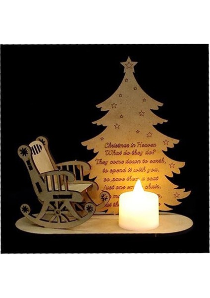 Mum Işığı Masa Mumları Ahşap Sallanan Sandalye Tablescape Dekor Noel Blokları Dekor Noel Ahşap Centerpiece Işaretleri (Yurt Dışından) fiyatları