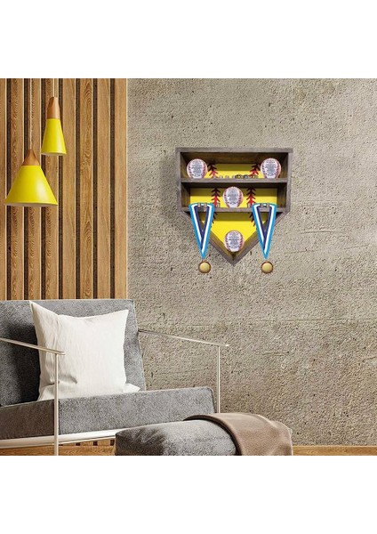 Beyzbol Vitrin Topları Için Beyzbol Tutucular Beyzbol Duvar Ekran Kutusu Antifade Uv Koruma Sarı (Yurt Dışından) indirimleri