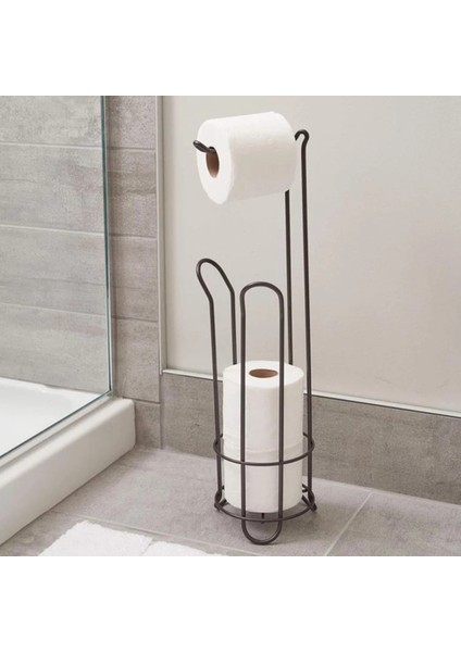 Paslanmaz Çelik Zemin Ayaklı Kağıt Rulo Havluluk Standı Organizatör Tuvalet Kağıdı Rafı Banyo Dikey Depolama Sepeti (Yurt Dışından) fırsatları