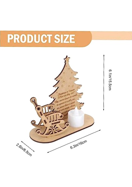 Mum Işığı Masa Mumları Ahşap Sallanan Sandalye Tablescape Dekor Noel Blokları Dekor Noel Ahşap Centerpiece Işaretleri (Yurt Dışından) fırsatları