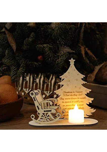 Mum Işığı Masa Mumları Ahşap Sallanan Sandalye Tablescape Dekor Noel Blokları Dekor Noel Ahşap Centerpiece Işaretleri (Yurt Dışından) indirimleri