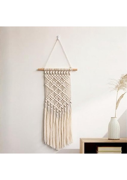 Boncuklu ve Tüylü Dream Catcher - El Yapımı Makrome Dream Catcher Duvara Asılı, Boho Yatak Odası Dekoru (Yurt Dışından) fiyatları