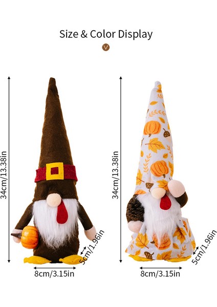 Dekorasyon Hasat Festivali Türkiye Yüzü Olmayan Rudolph Gnome Gnome Akçaağaç Yaprağı Bebekler Kabak (Yurt Dışından)