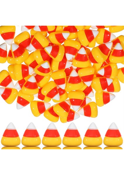 150 Adet Cadılar Bayramı Sevimli Reçine Şeker Mısır Flatback Yapay Şeker Mısır Sahte Flatback Bezemeler (Yurt Dışından)