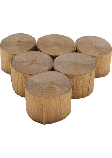 Doğum Günü Partisi Düğün Festivali Parti Süslemeleri Için 6 Rulo Altın Krep Kağıt Flamalar (Yurt Dışından)