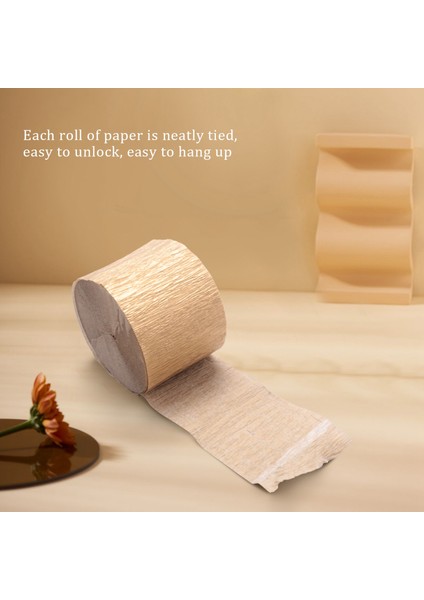 Doğum Günü Partisi Düğün Festivali Parti Süslemeleri Için 6 Rulo Altın Krep Kağıt Flamalar (Yurt Dışından) modelleri