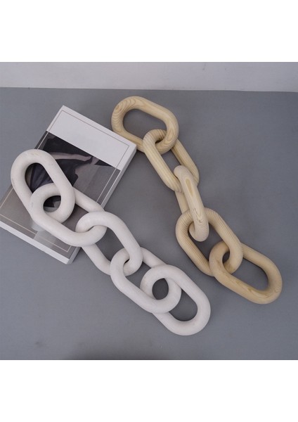 Ahşap Zincir Bağlantı Ev Dekor El 5-Ring Sanat Zanaat Süsleme Fortable Tepsi Çiftlik Evi Ofis Rustik Duvar Dekorasyonu Ahşap (Yurt Dışından)