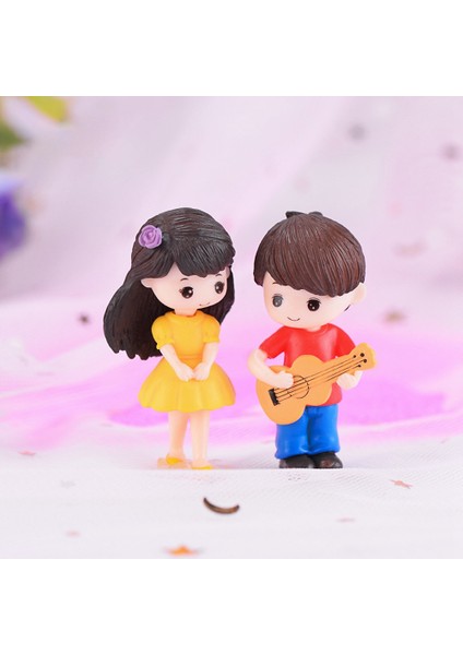 4 Adet Minyatür Süsler Erkek Kız Gitar Sweety Severler Çift Figürler Düğün Bebek Aksesuarları Ev Dekor (Yurt Dışından) fırsatları