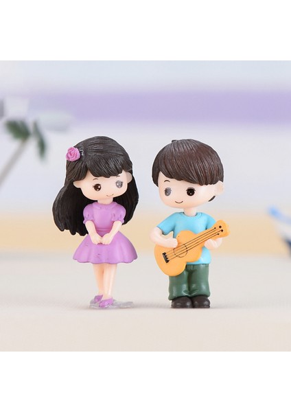 4 Adet Minyatür Süsler Erkek Kız Gitar Sweety Severler Çift Figürler Düğün Bebek Aksesuarları Ev Dekor (Yurt Dışından) indirimleri