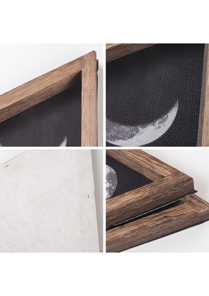 Paket Rustik Duvar Ay Evreleri Dekor Ahşap Ay Işaretleri Daire Oturma Odası Için Çerçeveli Ahşap Duvar Alınlıkları (Yurt Dışından) fırsatları