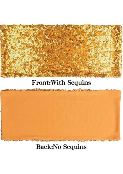 Streç Payet Sandalye Sashes Sandalye Bantları Tek Taraflı Payetler Dekor Otel Resepsiyon Parti Olay Sandalye Kapak Dekorasyon (Yurt Dışından) modelleri