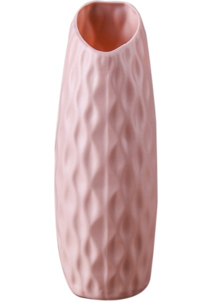 Iskandinav Plastik Vazo Anti-Damla Basit Çiçek Vazo Taklit Seramik Saksı Dekorasyon Ev Vazo Ev Dekor Için, Pembe (Yurt Dışından)
