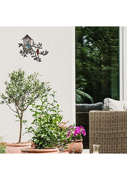 Kuşlar Duvar Dekor Metal Kuş Dekor Duvar Açık Kuş Duvar Sanatı Oturma Odası Için Kuş Evi ile Asılı Metal Ağaç (Yurt Dışından) fırsatları