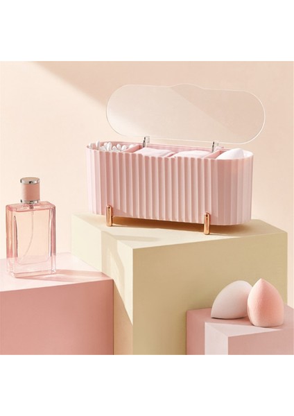 Masaüstü Pamuklu Çubukla Dağıtıcı Tutucu Pamuk Topu Saklama Kutusu Kavanoz Kozmetik Pamuk Pedler Banyo Organizatör Kutuları (Yurt Dışından) fiyatları