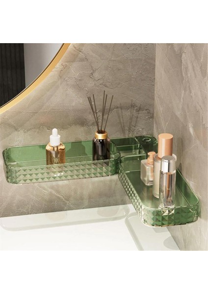 Çok Fonksiyonlu Duvara Monte Döner Depolama Köşe Rafı, 180 Derece Dönen Yapışkanlı Duvara Monte Depolama Rafı A (Yurt Dışından) fırsatları