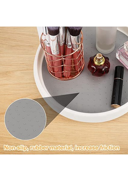 2'li Paket Döner Baharat Rafı Döner Tabla Organizatörü, Döner Tablasız, Buzdolabı, Şifonyer, Baharat Rafı Için Uygun (Yurt Dışından)