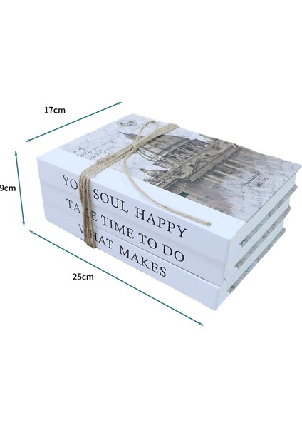 Boş Küçük Temizle Retro Model Oda Sert Kabuk Dekorasyon Ingilizce Kitap Serisi Seti Süsler (Yurt Dışından)