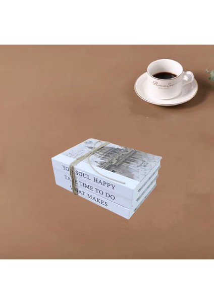 Boş Küçük Temizle Retro Model Oda Sert Kabuk Dekorasyon Ingilizce Kitap Serisi Seti Süsler (Yurt Dışından)