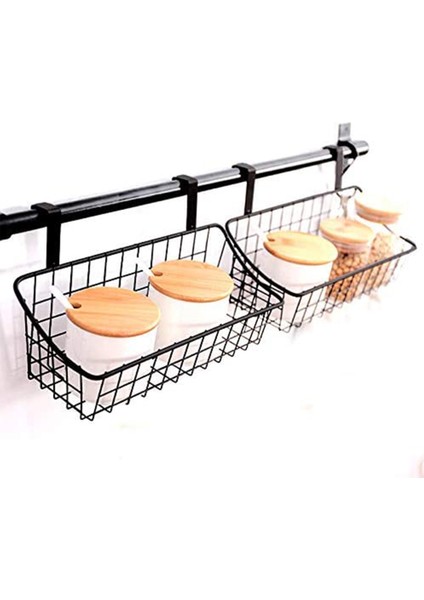 Kanca Izgaralı Sepet Saklama Sepeti, Kapının Arkasına Veya Korkuluğa Asın, Dolap Kapısının Üzerine, Siyah (Yurt Dışından) fırsatları