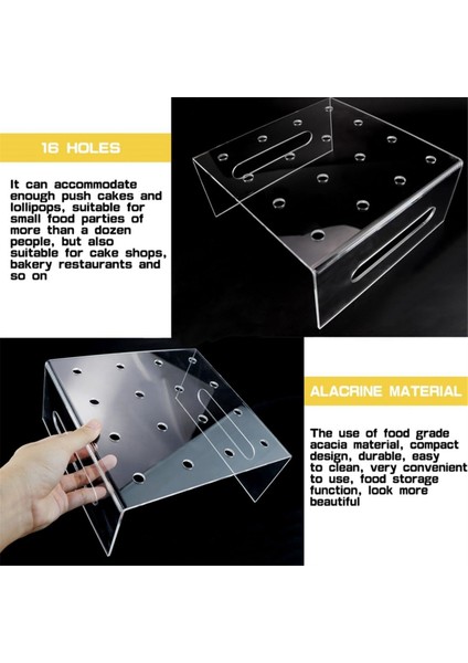 Kek 16 Delik Kek Teşhir Standı, Şeffaf Akrilik Lolipop Standı Tutucu Ekran Düğün Doğum Günü Noel Partisi Için (Yurt Dışından) fırsatları