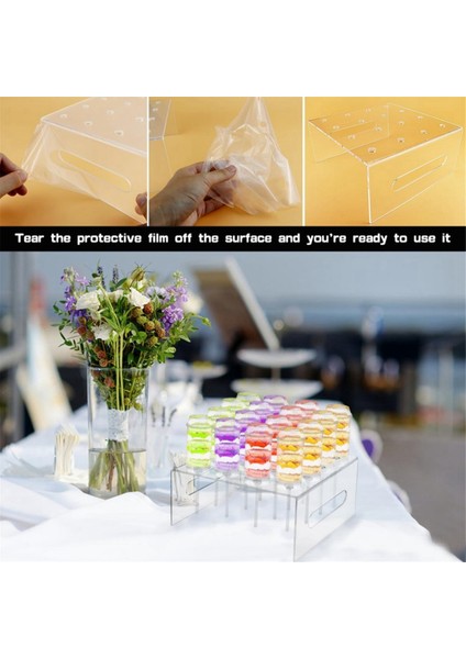 Kek 16 Delik Kek Teşhir Standı, Şeffaf Akrilik Lolipop Standı Tutucu Ekran Düğün Doğum Günü Noel Partisi Için (Yurt Dışından) indirimleri