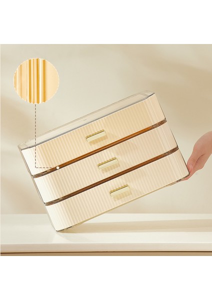 Masaüstü Kozmetik Saklama Kutusu Toz Geçirmez Makyaj Organizatör Pamuk Pedler Için Banyo Takı Organizatör Kozmetik Için (Yurt Dışından) fırsatları