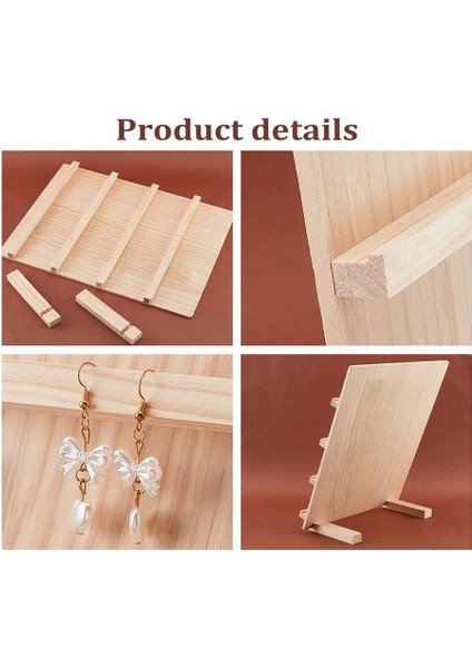 4 Katmanlı Ahşap Küpe Ekran Standı, Yuvaları ile Sergi Takı Depolama Göstermek Için Rustik Küpe Ekran Kartı Tutucu (Yurt Dışından) indirimleri