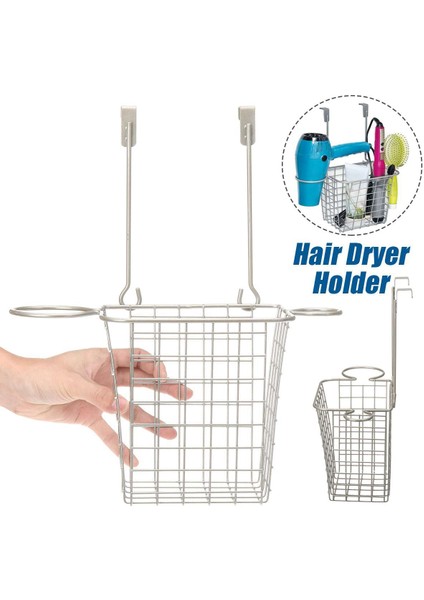 Saç Kurutma Makinesi Rafı Ücretsiz Delme Banyo Rafları Çok Fonksiyonlu Paslanmaz Çelik Saç Kurutma Makinesi Rafı Saç Kurutma Makinesi Depolama Rafı (Yurt Dışından)