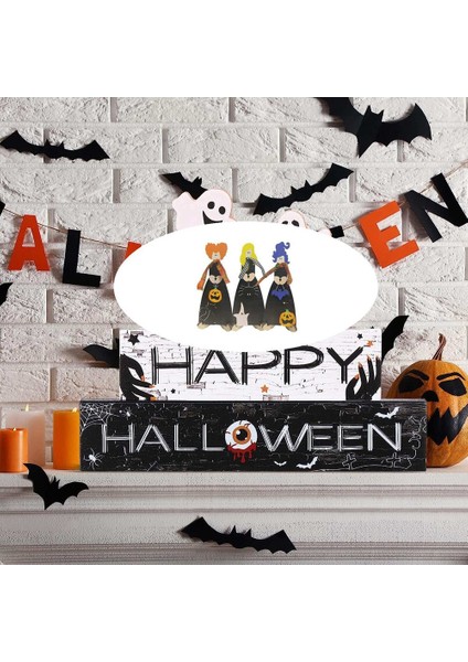 3 Adet Mini 3D Cadılar Bayramı Ahşap Tabelalar Standı ile 7.9 Inç x 3.15 Inç Dekoratif Tabela Masa Üstü Sanat Dekoru Ahşap Bloklar (Yurt Dışından) indirimleri