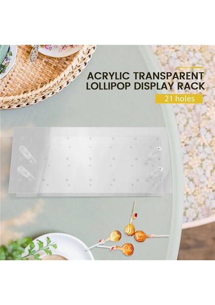 21 Delik Şeffaf Akrilik Lolipop Tutucu Düğünler Bebek Duşları Doğum Günü Partileri Yıldönümleri Şeker Dekoratif (Yurt Dışından) indirimleri
