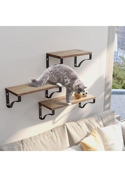 3 Katlı Duvara Monte Teşhir Rafları, Yatak Odası, Oturma Odası, Çalışma Odası, Oturma Odası, Ev Ofisi Için Ahşap Duvar Rafı Kullanımı (Yurt Dışından) fiyatları