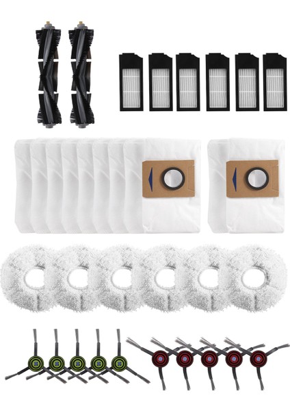 Deebot X1 Omni Turbo Elektrikli Süpürge Aksesuarları Ana Fırça Hepa Filtre Paspas Temizlik Bezi Toz Torbası Parçaları (Yurt Dışından)