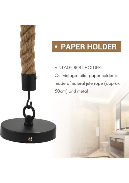Denizcilik Halat Tuvalet Kağıdı Tutucu Vintage Duvara Monte Havlu Askısı Okyanus Plaj Banyo Ev Dekor (Yurt Dışından) fırsatları