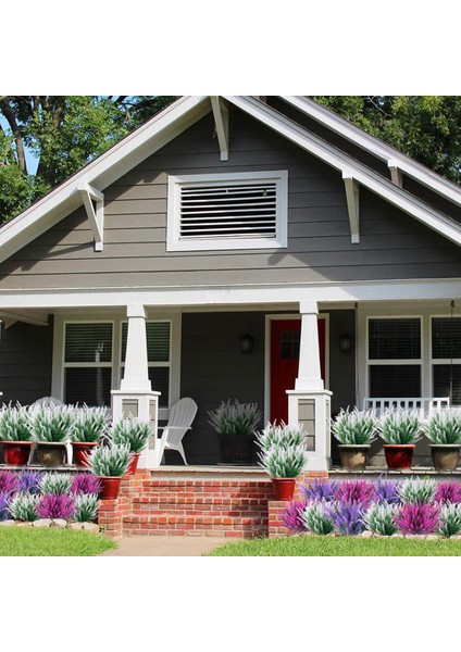 8 Paket Yapay Lavanta Çiçekleri Açık Uv Dayanıklı Çiçekler Solmaz Sahte Plastik Bitkiler Bahçe Klasik Beyaz (Yurt Dışından) fırsatları