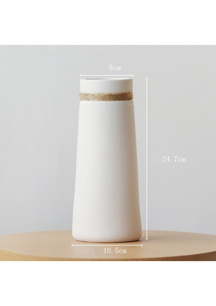 Basit Oda Ev Mobilya Süsleri Beyaz Vazojüt Halat Seramik Sanatı Çiçek Vazo D (Yurt Dışından) indirimleri