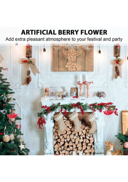 320 Yapay Buzlu Kırmızı Holly Meyveleri Mini Noel Meyve Berry Çiçek Noel Ağacı Dekorasyon Çelenk Yapımı Için (Yurt Dışından) indirimleri