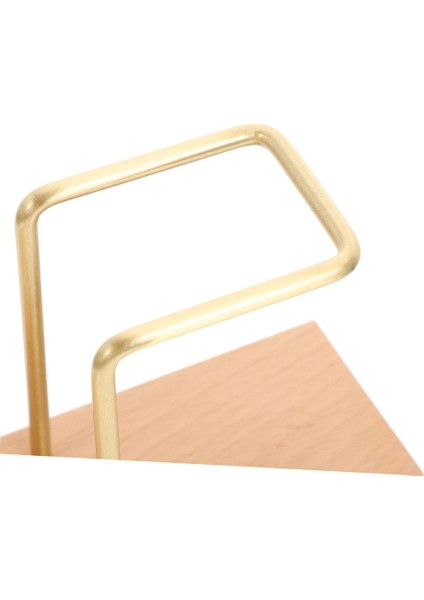 Masalar Için Peçetelik, Ceviz Ahşap Parlak Metal Tutucu Mutfak ve Restoran Için Ayrı Kağıt Mendilleri A (Yurt Dışından) fiyatları