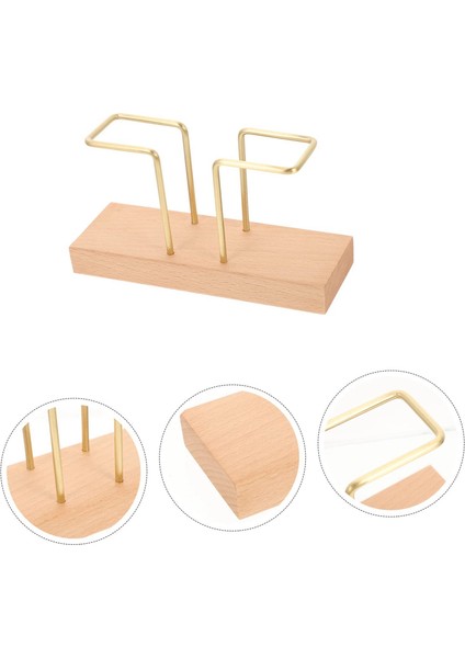 Masalar Için Peçetelik, Ceviz Ahşap Parlak Metal Tutucu Mutfak ve Restoran Için Ayrı Kağıt Mendilleri A (Yurt Dışından) fırsatları