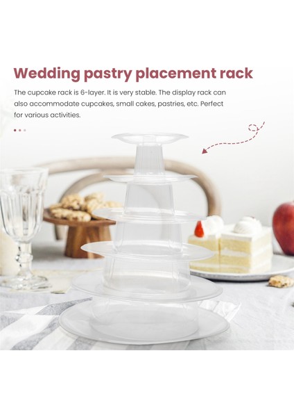 6 Katlı Cupcake Vitrin Rafı Tutucu Makaron Kek Teşhir Kulesi Standı Doğum Günü Partisi Düğün Dekorasyon Araçları (Yurt Dışından) indirimleri